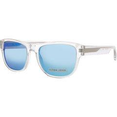 Elton John Unisex Sunglasses - Square Shape Crystal Acetate Frame | BOOGIE 4 CRYCL