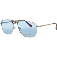 Elton John Unisex Sunglasses - Navigator Shape Gold Metal Frame | CONCORDE 3 GRDAN