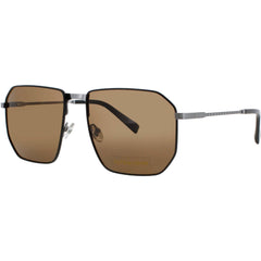 Elton John Unisex Sunglasses - Geometric Shape Black Metal Frame | HERCULES 2 BLKSL