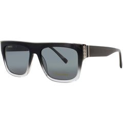 Elton John Unisex Sunglasses - Square Shape Black Acetate Frame | PAPARAZZI 2 BLKFD