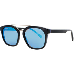 Elton John Unisex Sunglasses - Black Metal/Acetate Full Rim Frame | ROCKER 2 BLK/BL