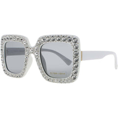 Elton John Women's Sunglasses - Butterfly White Acetate Frame | BLING2-2 WHITE