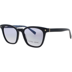 Elton John Women's Sunglasses - Cat Eye Black Acetate Full Rim Frame | DERF ZEBRA