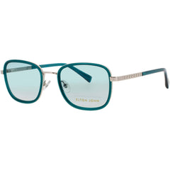 Elton John Women's Sunglasses - Square Green Metal Full Rim Frame | TRIO 3 GRNTT