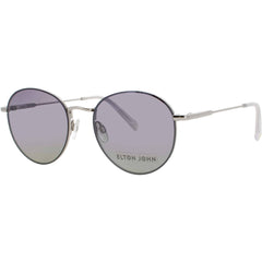 Elton John Women's Sunglasses - Oval Shape Silver Metal Frame | WALK OF FAME SILBL