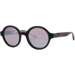 Elton John Women's Sunglasses - Round Black Acetate Full Rim Frame | WIZARD PSYCH