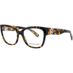 Longchamp Women's Eyeglasses - Blue Havana Acetate Rectangular Frame | LO2712 430