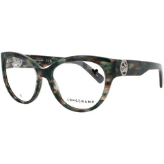 Longchamp Women's Eyeglasses - Textured Green Acetate Cat Eye Frame | LO2728 306