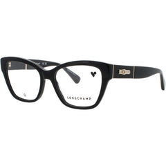 Longchamp Women's Eyeglasses - Black Acetate Cat Eye Full Rim Frame | LO2742L 001