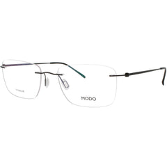 Modo Men's Eyeglasses - Smoke Black Metal Rectangular Rimless Frame | 4632 SMK00