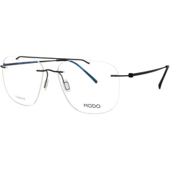 Modo Unisex Eyeglasses - Green/Black Metal Aviator Shape Rimless Frame | 4612 GRN00