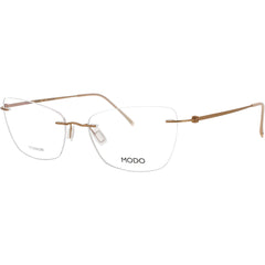 Modo Women's Eyeglasses - Rose Gold Metal Butterfly Rimless Frame | 4629 RGOLD