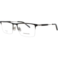 Salvatore Ferragamo Men's Eyeglasses - Black/Ruthenium Titanium Frame | SF2586 081