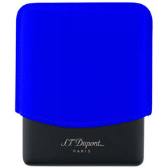 S.T. Dupont Cigarette Case - Fluo Neon Blue Leather and Matte Black Metal | 183116