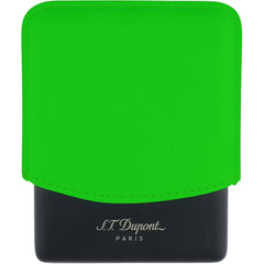 S.T. Dupont Cigarette Case - Fluo Neon Green Leather and Matte Black Metal | 183117