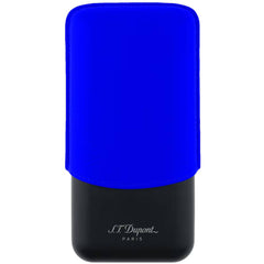 S.T. Dupont 3 Cigar Case - Fluo Neon Blue Leather and Matte Black Metal | 183416