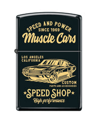 Zippo Pocket Lighter - Muscle Car Design Refillable Genuine Windproof Metal | 48523
