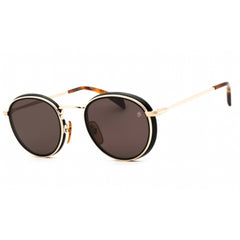 David Beckham Men's Sunglasses - Black/Gold Full Rim Round Frame | DB 1033/S 02M2 IR