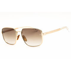David Beckham Men's Sunglasses - Gold Rectangular Shape Frame | DB 7121/G/S 0LOJ HA