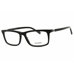 Guess Men's Eyeglasses - Rectangular Shape Shiny Black Acetate Frame | GU50190 001