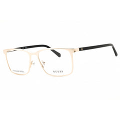Guess Men's Eyeglasses - Rectangular Pale Gold Metal Full Rim Frame | GU50193 032