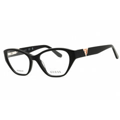 Guess Women's Eyeglasses - Cat Eye Shiny Black Acetate Full Rim Frame | GU50162 001