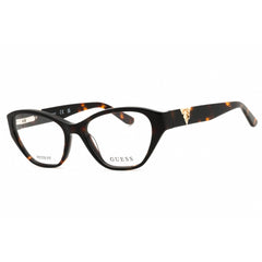 Guess Women's Eyeglasses - Cat Eye Dark Havana Acetate Full Rim Frame | GU50162 052