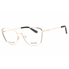 Guess Women's Eyeglasses - Cat Eye Pale Gold Metal Full Rim Frame, 56mm | GU50224 032