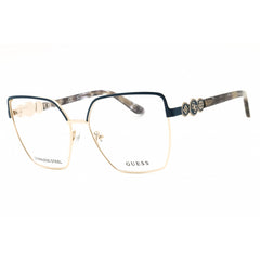 Guess Women's Eyeglasses - Rectangular Matte Light Blue Metal Frame | GU50229 085