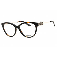Guess Women's Eyeglasses - Dark Havana Acetate Full Rim Cat Eye Frame | GU50230 052