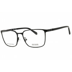 Guess Men's Eyeglasses - Matte Black Metal Full Rim Rectangular Frame | GU50243 002
