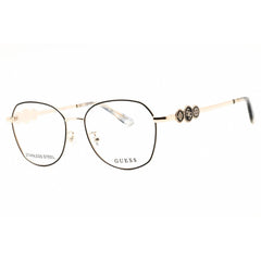 Guess Women's Eyeglasses - Matte Black Metal Full Rim Round Frame | GU50256-D 002