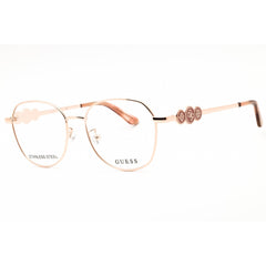 Guess Women's Eyeglasses - Shiny Rose Gold Full Rim Round Frame | GU50256-D 028