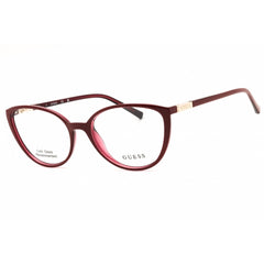 Guess Women's Eyeglasses - Cat Eye Shiny Burgundy Acetate Full Rim Frame | GU3044 071