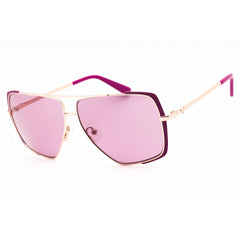 Guess Women's Sunglasses - Oversized Matte Violet Metal Full Rim Frame | GU00220 82Y