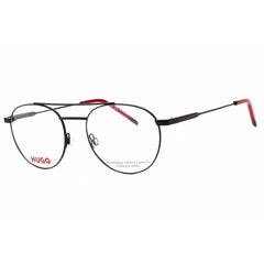 Hugo Men's Eyeglasses - Round Shape Matte Black Metal Full Rim Frame | HG 1210 0003 00