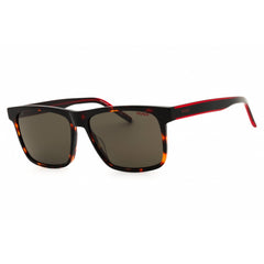 Hugo Men's Sunglasses - Rectangular Shape Havana/Red Plastic Frame | HG 1242/S 0O63 IR