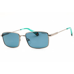 Polaroid Core Unisex Sunglasses - Ruthenium Rectangular Frame | PLD 6227/S/X 06LB C3