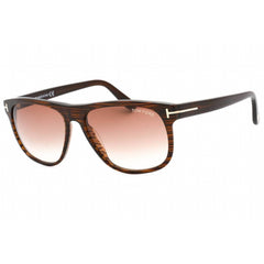 Tom Ford Men's Sunglasses - Shiny Brown Acetate Full Rim Shape Frame | FT0236 50P