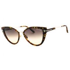 Tom Ford Women's Sunglasses - Dark Havana Full Rim Cat Eye Shape Frame | FT0868 52B