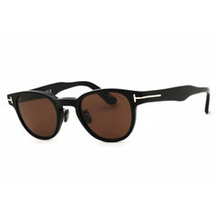 Tom Ford Unisex Sunglasses - Shiny Black Acetate Full Rim Round Frame | FT0961-D 01E