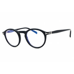 Tom Ford Men's Eyeglasses - Shiny Blue Acetate Round Full Rim Frame | FT5979-B 090