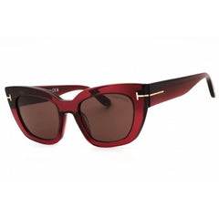 Tom Ford Women's Sunglasses - Shiny Bordeaux Full Rim Cat Eye Frame | FT1190 69E