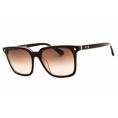 Web Unisex Sunglasses - Rectangular Dark Brown Acetate Full Rim Frame | WE0348 50F