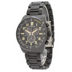 Citizen Men's Watch - Brycen Eco-Drive Chronograph Black Dial Bracelet | AT2375-51E