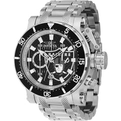 Invicta Men's Watch - NFL Las Vegas Raiders Black Dial Silver Tone Bracelet | 41610