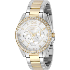Invicta Women's Watch Angel Quartz Chronograph Silver Dial Two Tone Bracelet 50110