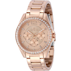 Invicta Women's Watch - Angel Quartz Chronograph Rose Gold Dial Steel Bracelet | 50111