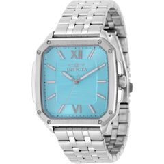 Invicta Men's Watch - Cuadro Quartz Tiffany Blue Dial Silver Tone Bracelet | 50357
