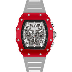 Invicta Men's Watch - Invicta Racing Chrono Skeleton Dial Grey Rubber Strap | 69692